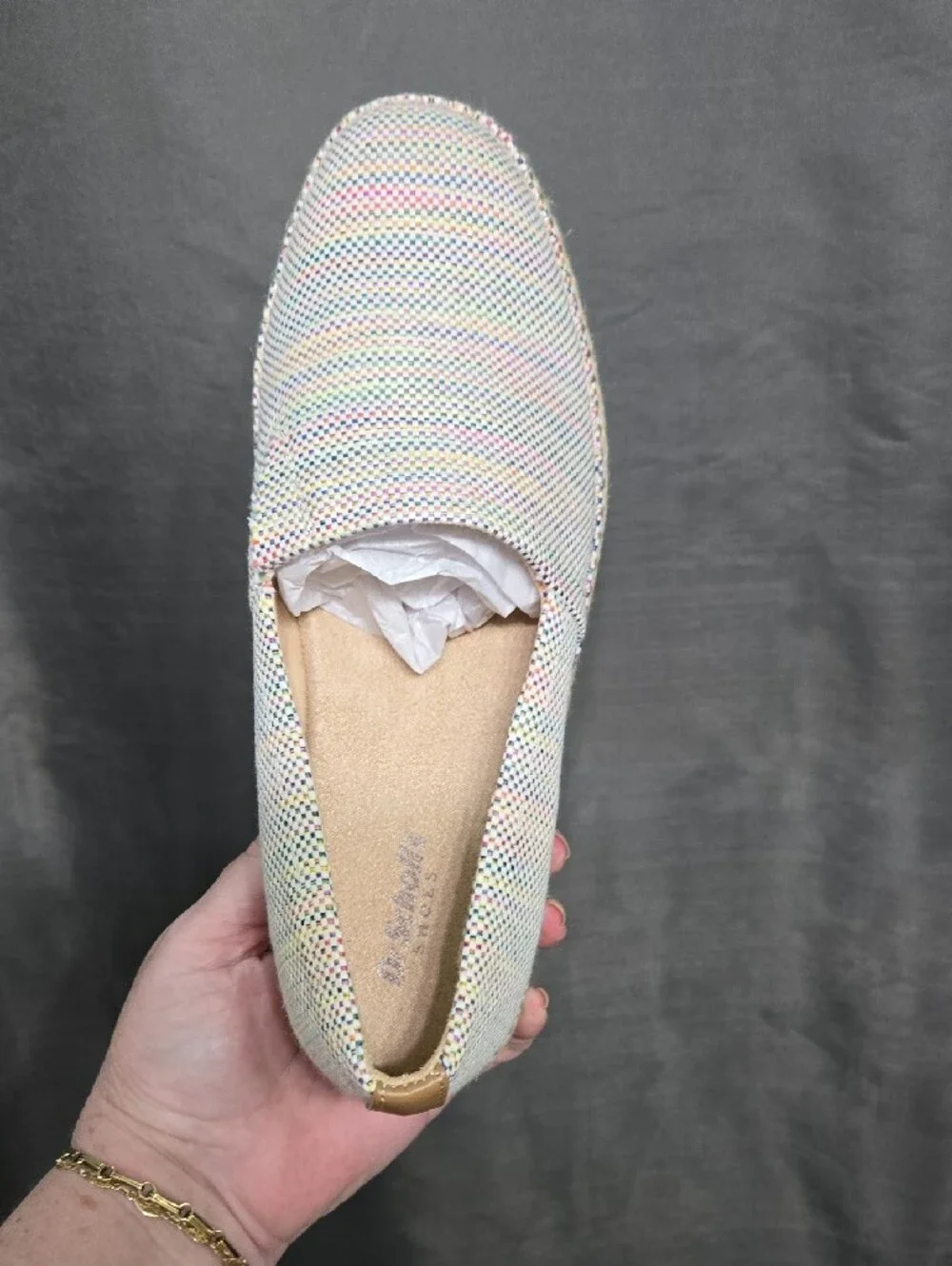 Dr. Scholl's Pastel Multi-Color Woven Espadrille Slip-Ons